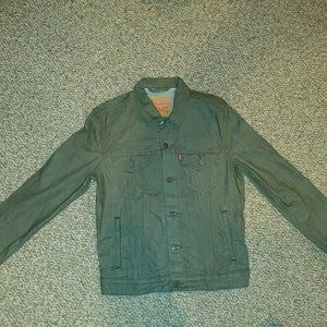 Levis Green Denim Jacket White Cone Denim